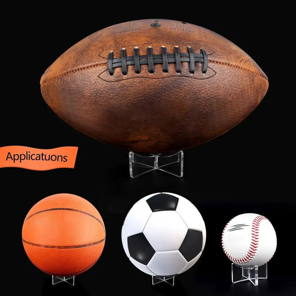Waterproof Ball Display Stand 4-pack Acrylic Ball Display Stands Transparent Strong Load-bearing Basketball Holders High