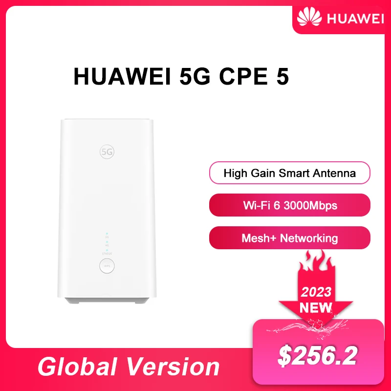 2023 New Original Huawei Brovi 5G CPE 5 H155-381 Unlocked Sim Card Wireless Router Modem 3.6Gbps 5G NSA/SA Wi-Fi 6 Mesh+ Router