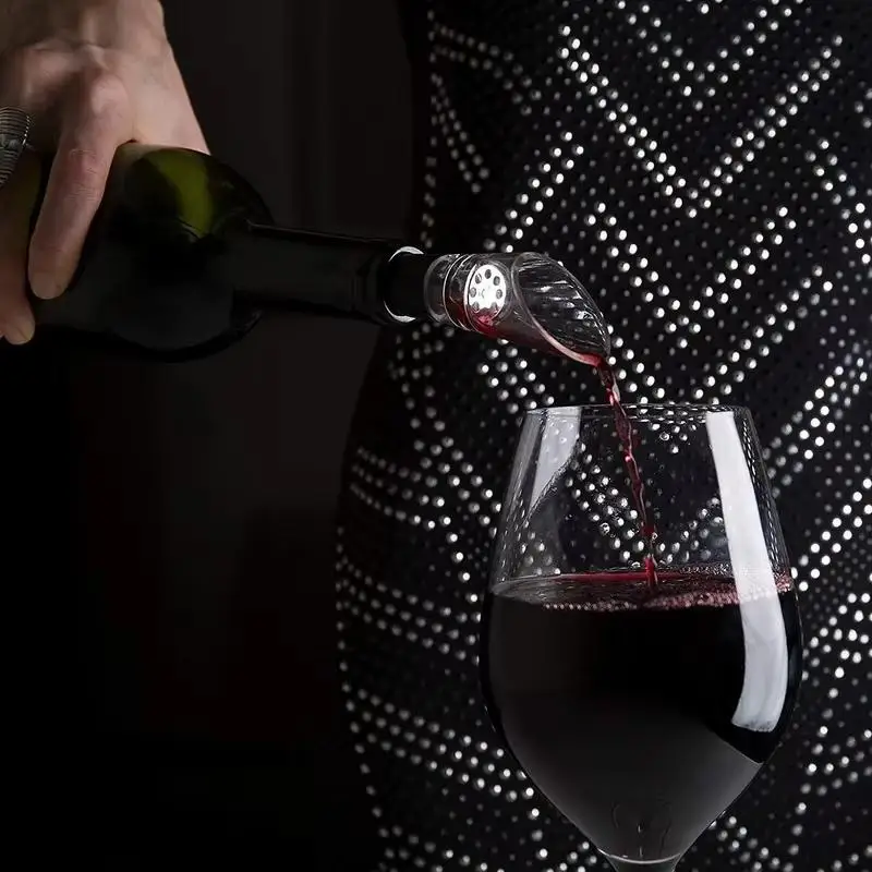 1/2/5/10/12pcsWine Aerator Pourer Decanter Liquor Bottles Stopper Spout Premium Crystal Wine Pourers Bar Assessor Wine Lovers view 3