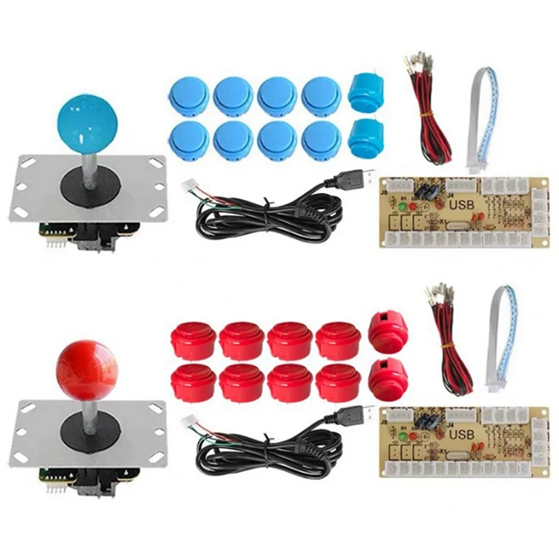 

2 Player Zero Delay Arcade Joystick DIY Kits USB Encoder To PC Game For Arcade Games DIY Kits Parts