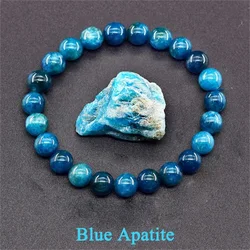 Original stone bracelet for women men trendy Blue Apatite beaded gemstone bracelets boss day scene employee appreciation gifts