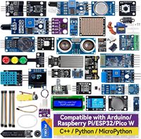 SunFounder Universal Maker Sensor Kit Compatible with Arduino Mega 2560/Uno R3/R4 Minima / WiFi Nano, Raspberry Pi 5/4B/3B+/Zero