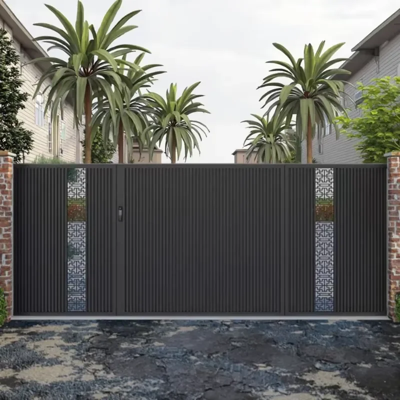 Aluminium Sliding Gate Modern System Driveway Gate Large Automatic Sliding Gate for House or Factory