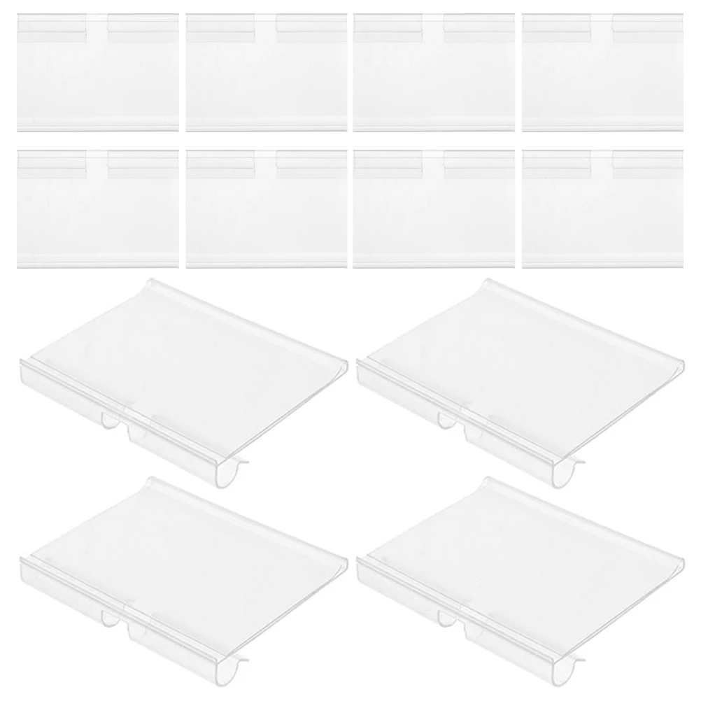 20 Buah Tempat Label Harga PVC Serbaguna Tempat Label Rak Display Harga Aksesori Toko Supermarket Label Rak