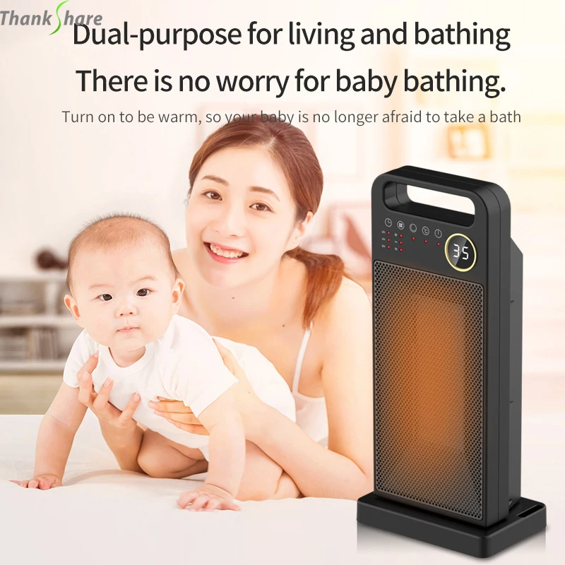 Electric Heater Smart Thermostat Vertical Heater Household Radiator Remote Warmer Machine Winter Heating Warmer for Home Office