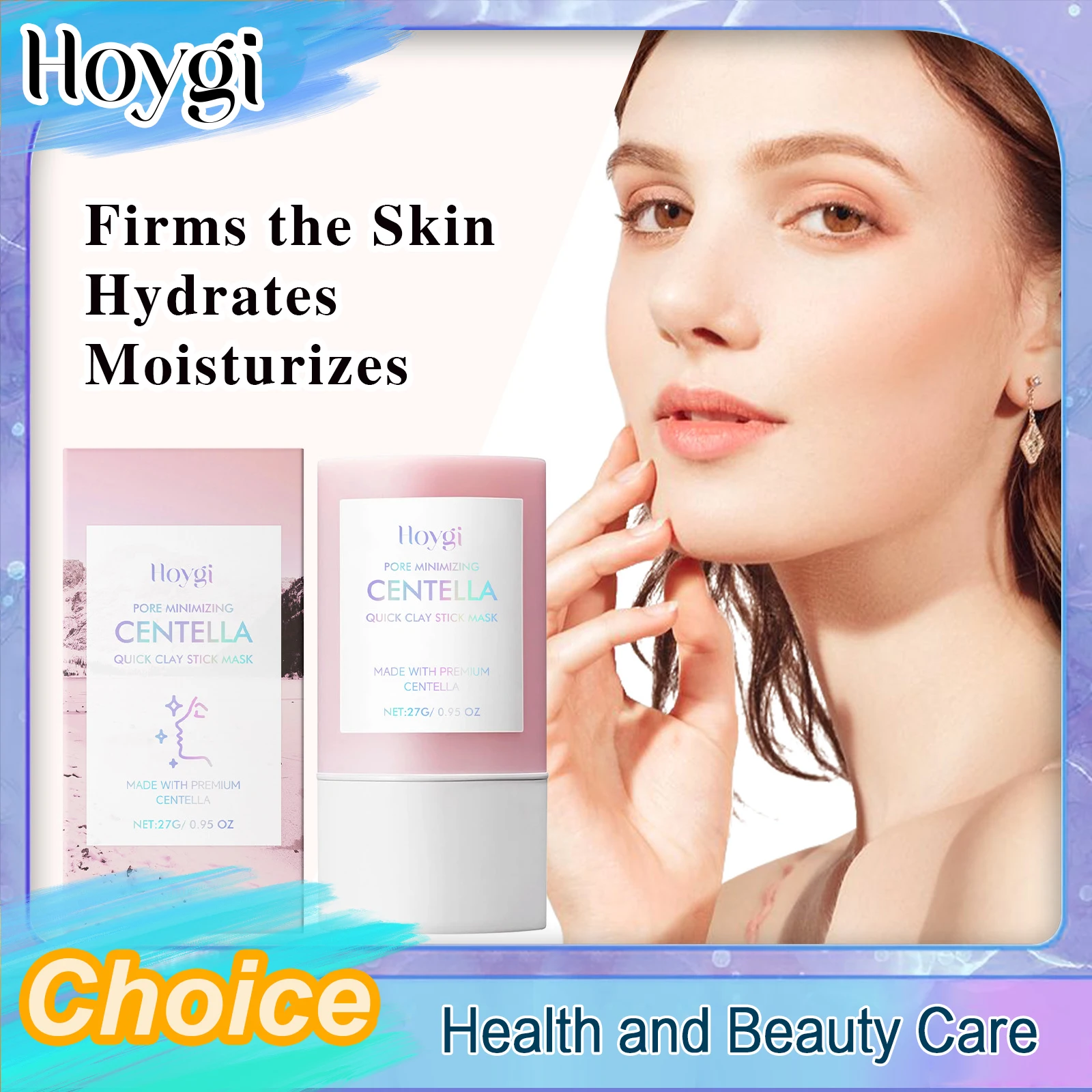 Centella Clay Stick Mask Facial Cleansing Pore Minimizing Soothes Calms Quickly Hydrates Brightens Complexion Daily Skin Care