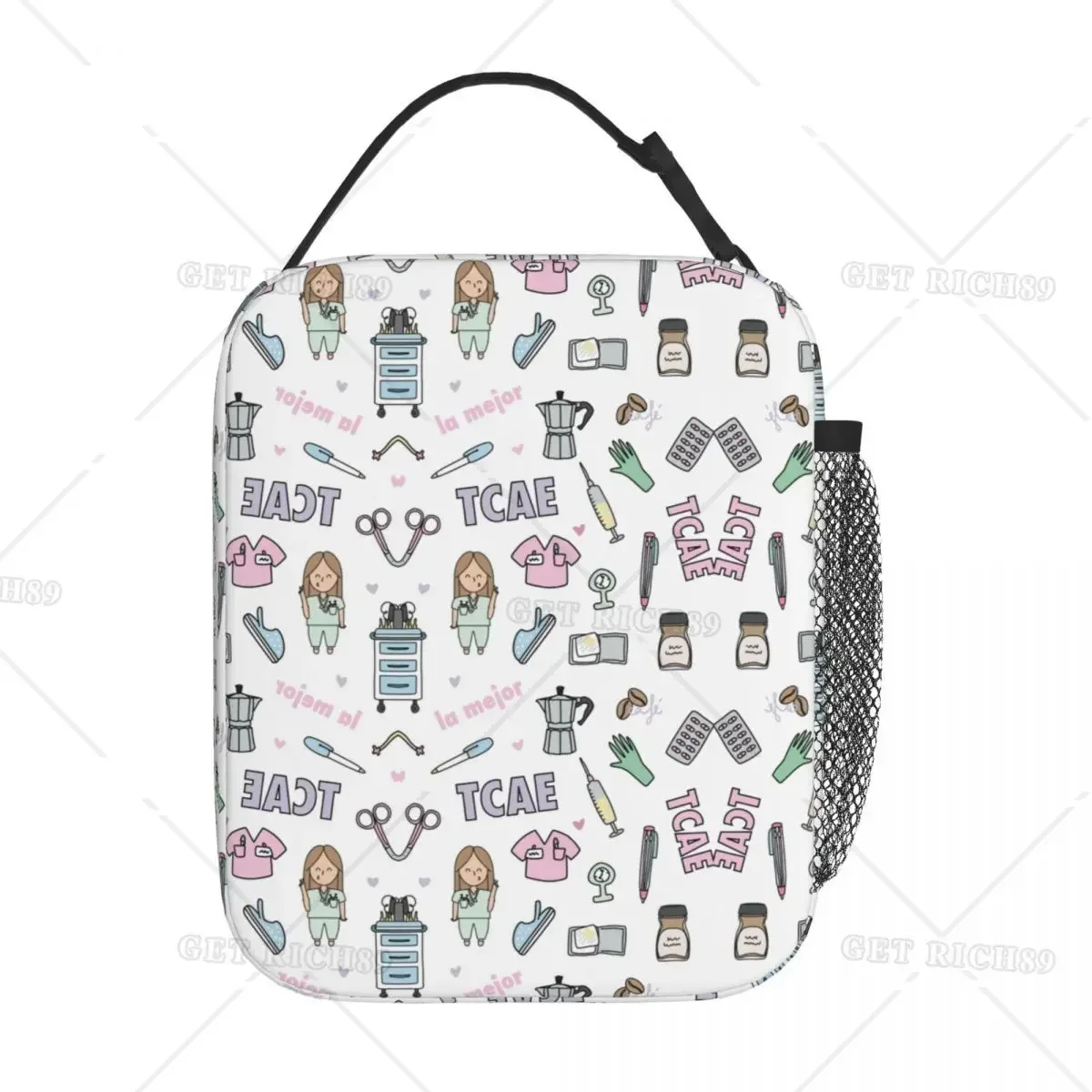 Cartoon Ladies Nurse Doctor Lunch Boxes Cute Lunch Bags for Nurse High Quality Insulated Food Container for Outdoor Activities