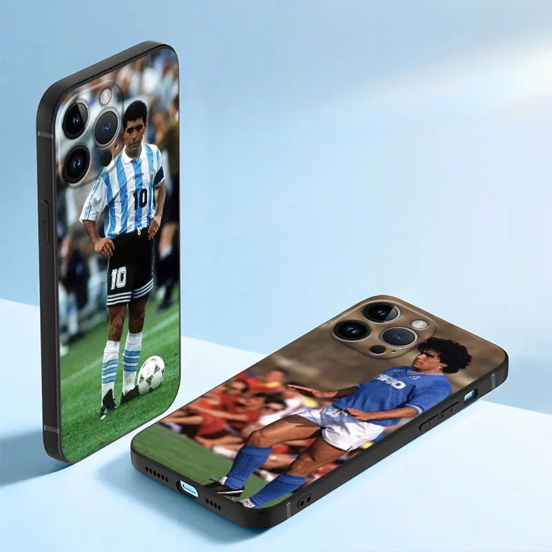 Phone Case for iPhone 15 14 11 Pro Max 13 12 MINI XR XS X 8 7 Plus SE Funda Silicone Cover Diego Armando Maradona