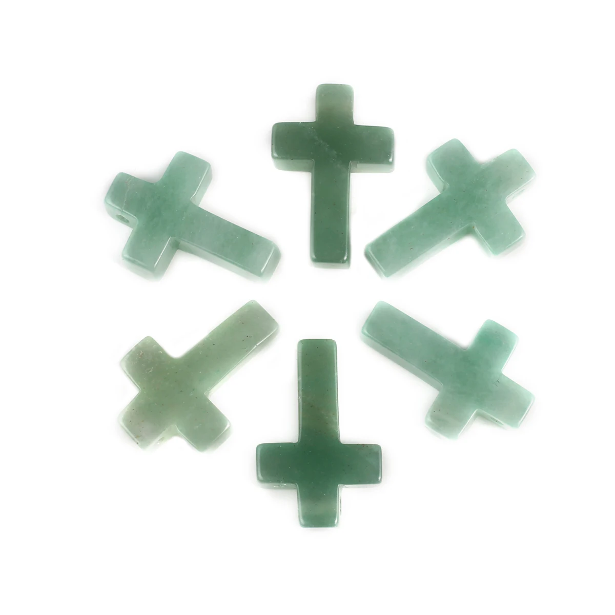 Cross Pendant Jewelry DIY Accessories Charm Natural Agate Rose Quartz White Turquoise Aventrine Pendant Making Necklace Earrings