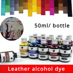 50ml/ Bottle Adjustable Color Leather Alcohol Dye DIY Handwork Making Leather Goods Change Color/Coloured Drawing Dyeing Agent