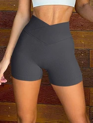 Women Yoga high-waisted shorts Hip lift seamless fitness shorts Yoga gym running cycling shorts sportswear