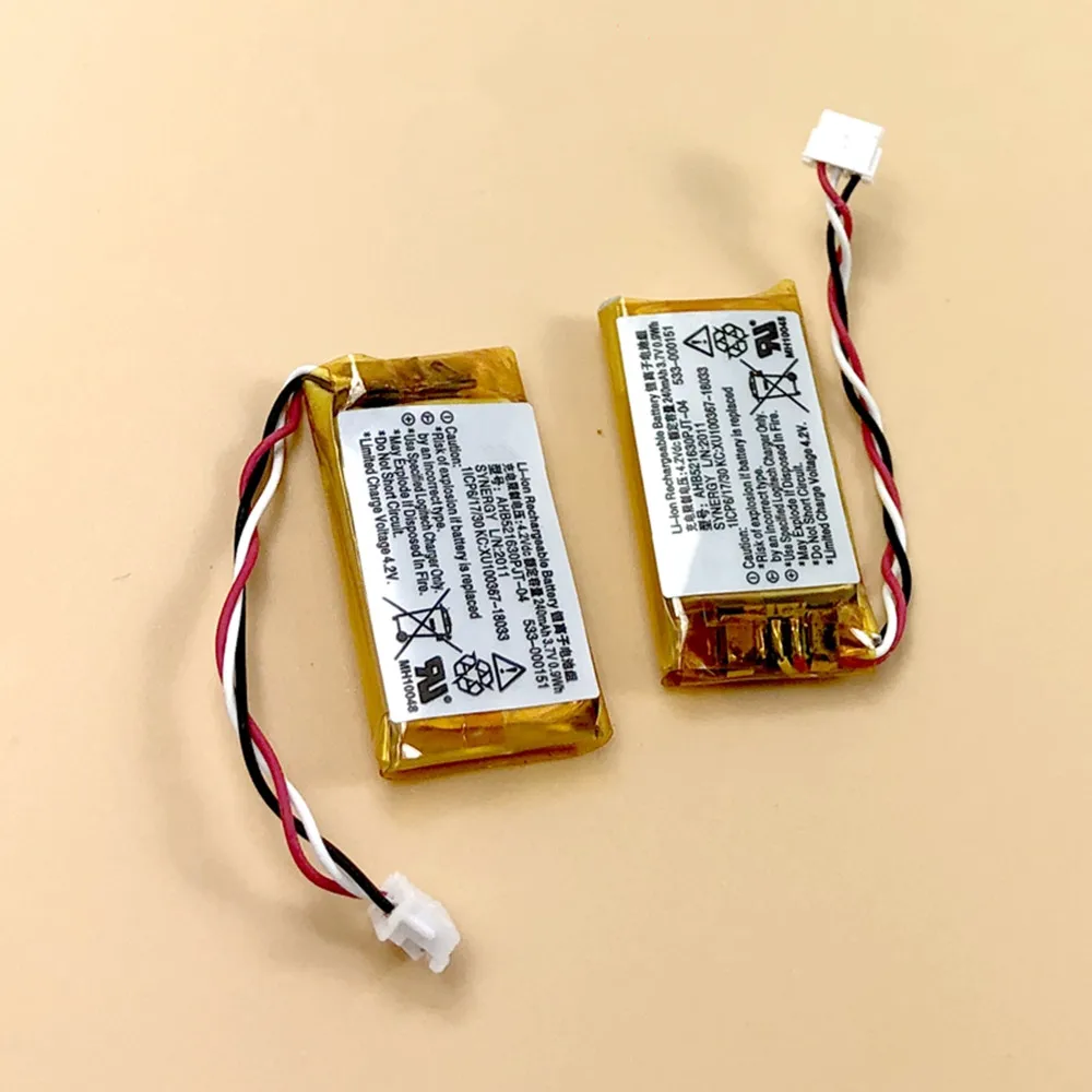 2PCS/Lot 3.7V 240mAh Battery For Logitech G Pro X GPW 1 2 Wireless Mouse Feet Skates AHB521630PJT-05 Superlight M-R0070 SPEED