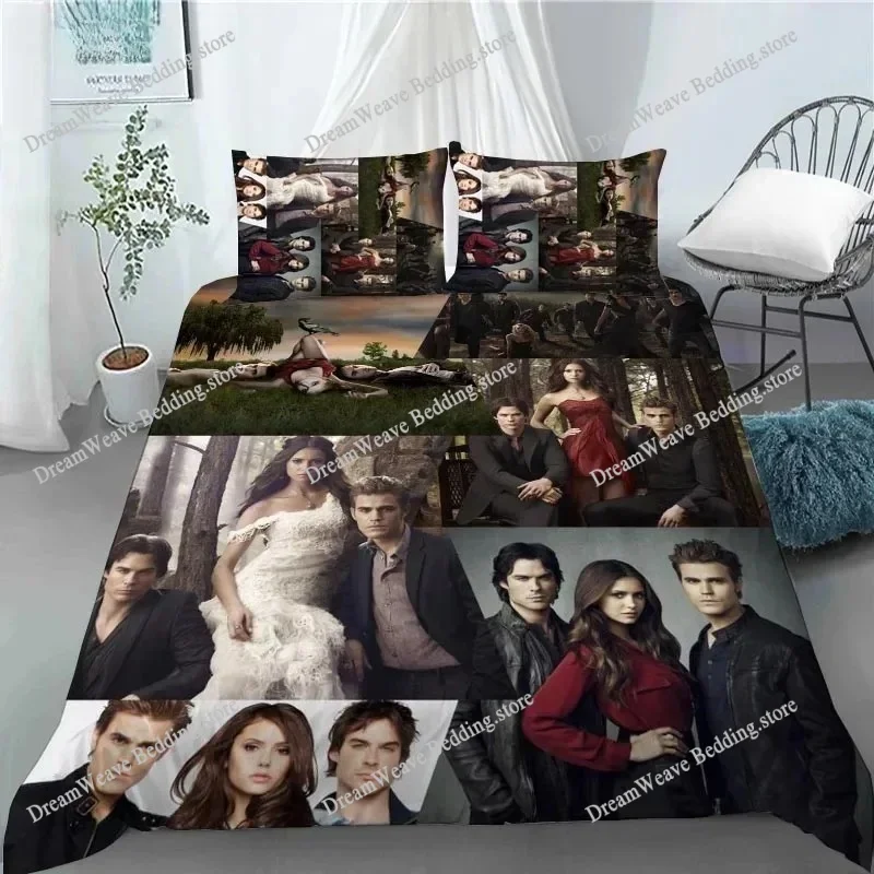 

3D Print Damon Salvatore The Vampire Diaries Bedding Set Duvet Cover Bed Set Quilt Cover Pillowcase Comforter King Queen Size741