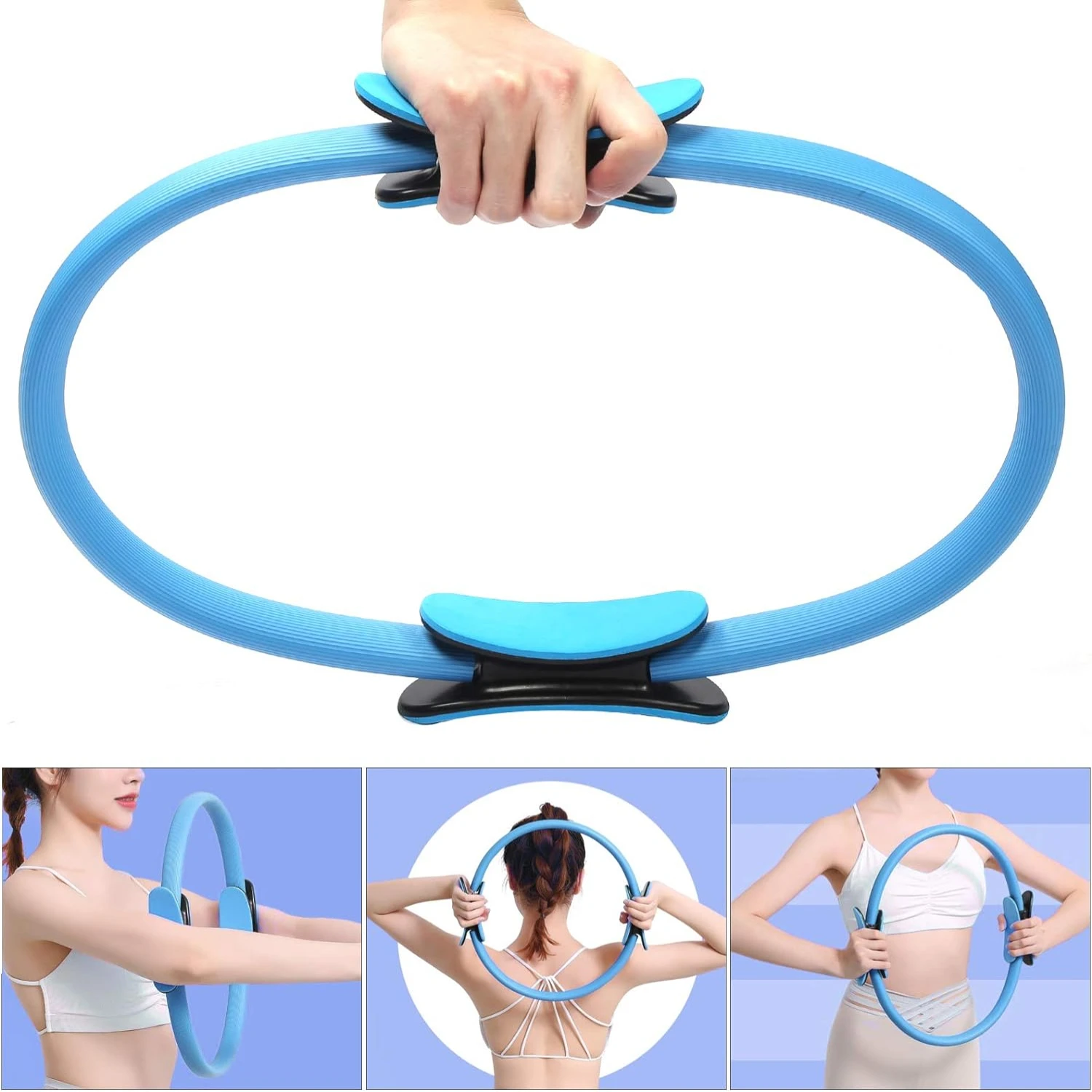 Premium Yoga Circle Resistance Ring for Intense Fitness, Effective Buttocks Shaping, and Dynamic Pilates Training - Top-of-the-L