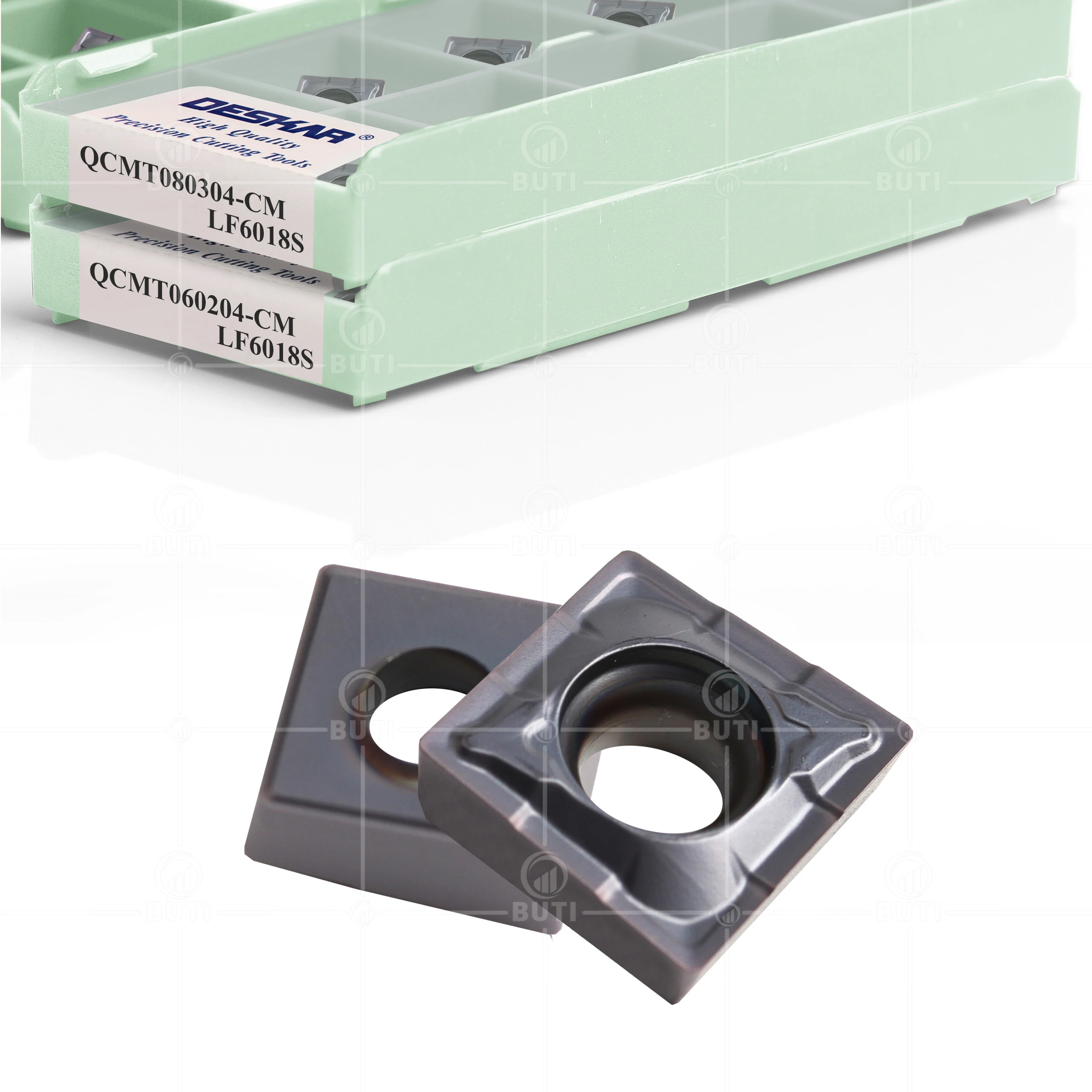 Imagem -03 - Deskar 100 Original Qcmt050204 Qcmt060204 Qcmt070304 Qcmt080304 Qcmt10t304 cm Lf6018s Cnc Tornos Ferramentas de Torneamento Carbide Inserções