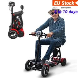 EU Stock 4 Wheel Drive Mobility Scooters For Seniors Foldable Lightweight 500W 36V 10 Inch Folding Electric Scooter With 2 Seats