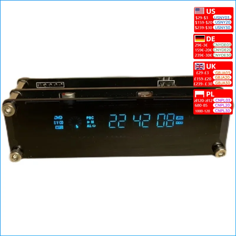 VFD Clock Vacuum Fluorescent Display CLOCK Electronic  Art Desktop Ins Style Ornament Gift Punk