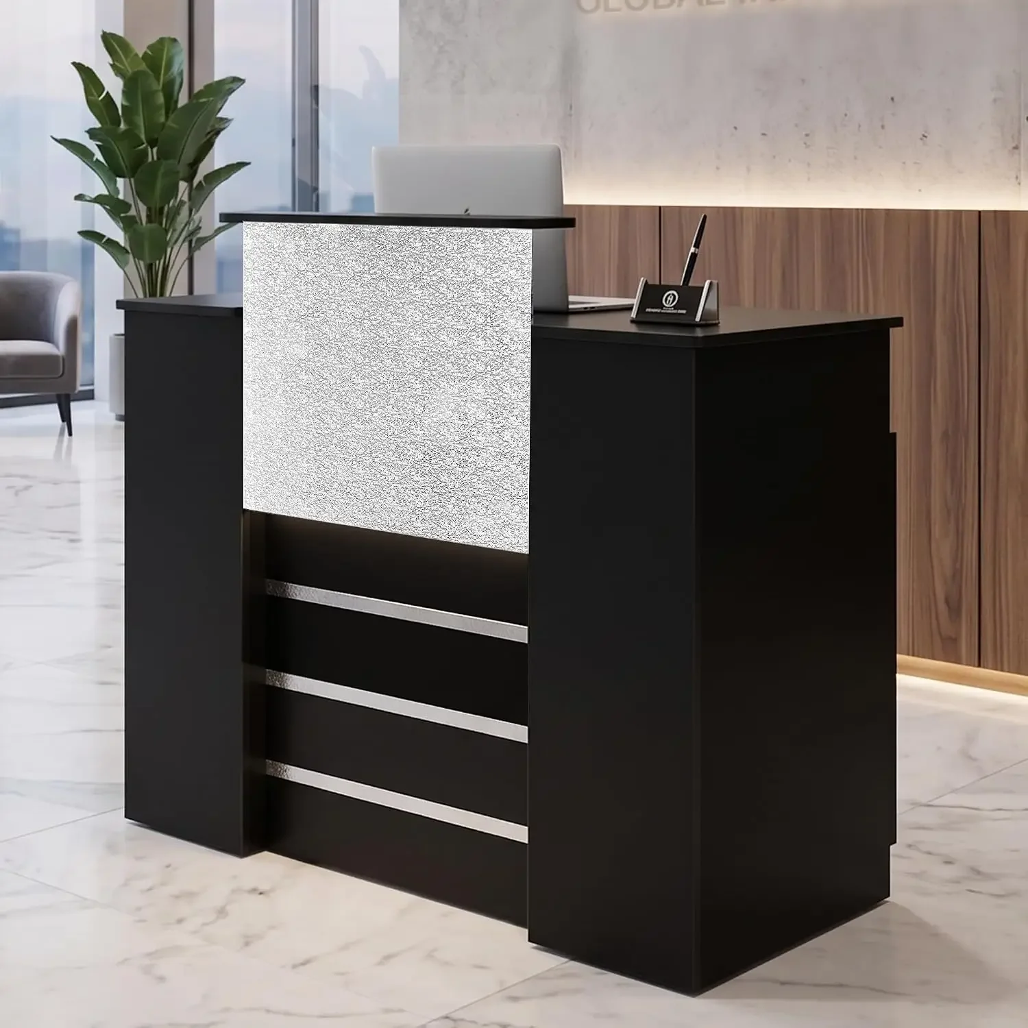 Modern Reception Desk with Counter, 47