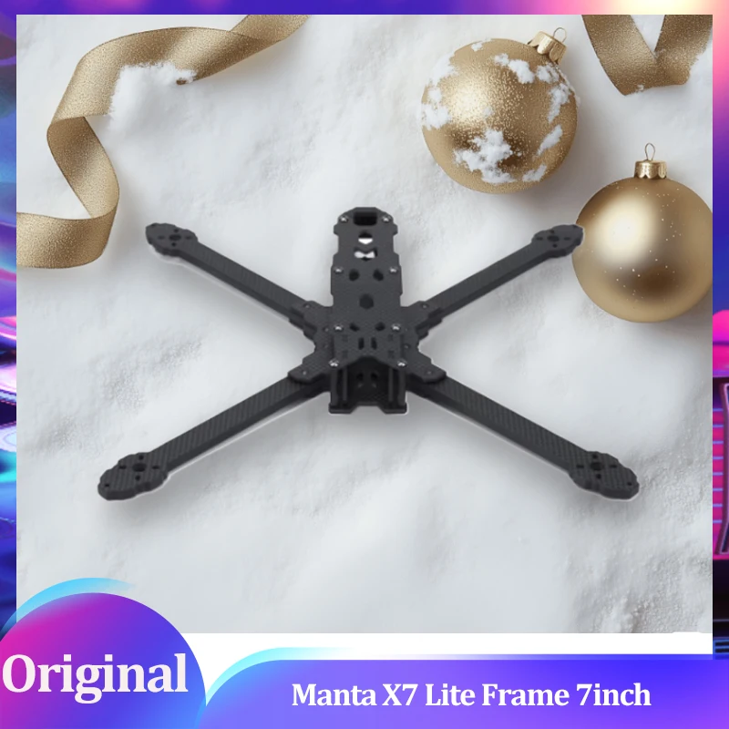 

Axisflying 7 Inch Manta X7 Lite Frame Kit Cinematic Long Range 3K Matte Carbon Lightweight Foldable DJI O3/GPS Stack
