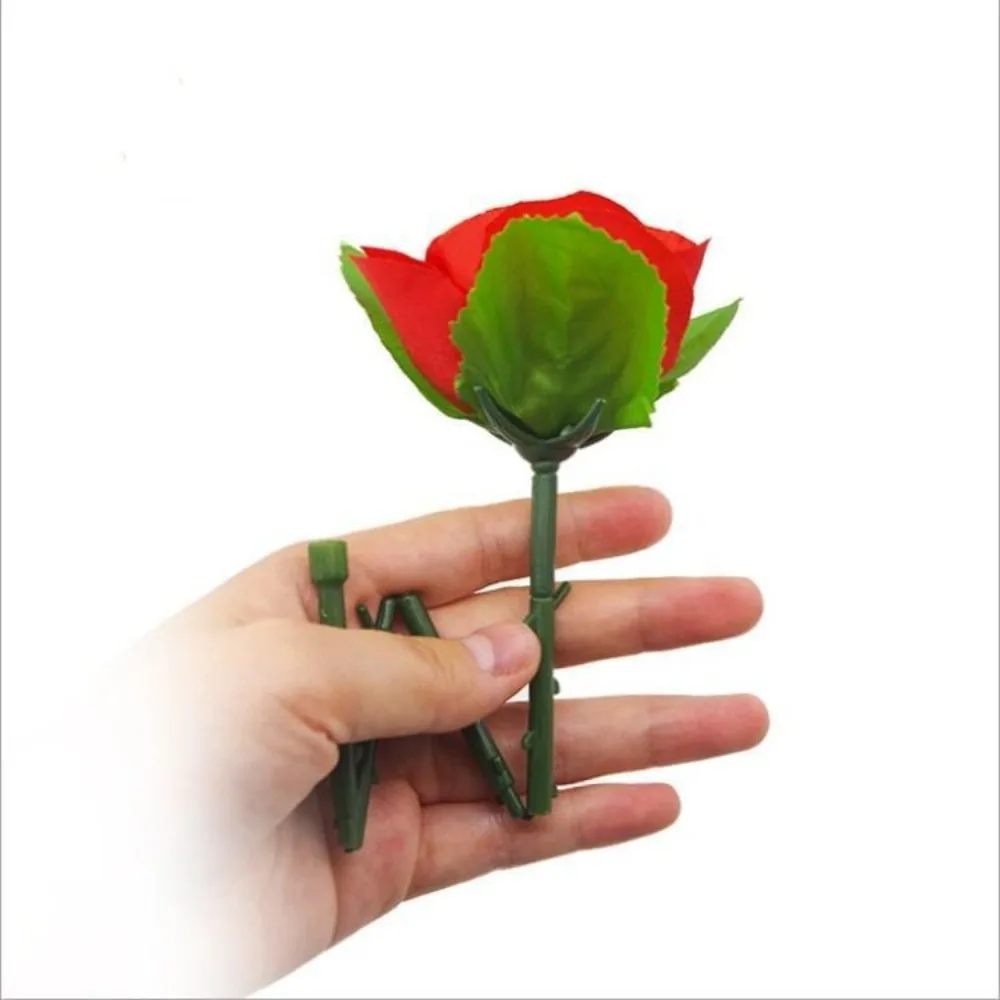 Disappear 24.5cm Folding Rose Gimmick Props Stage Illusion Magic Tricks Close Up Magic Appearing Flower Children