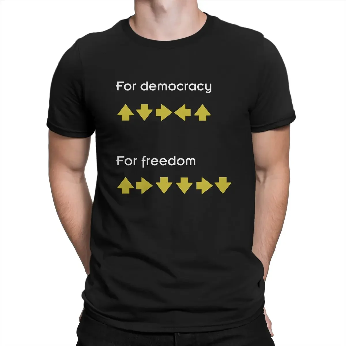 2024 For Democracy For Freedom Stratagems Men's T Shirt Helldivers Hipster Tees Short Sleeve O Neck T-Shirt Pure Cotton 5XL Tops