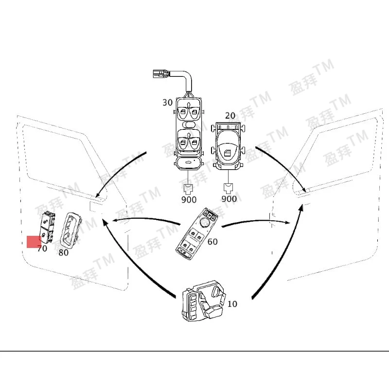 داخل مجموعة مفاتيح الأبواب الأمامية ، FG1 ، 01F G11 ، بطانة 2FG: FG1