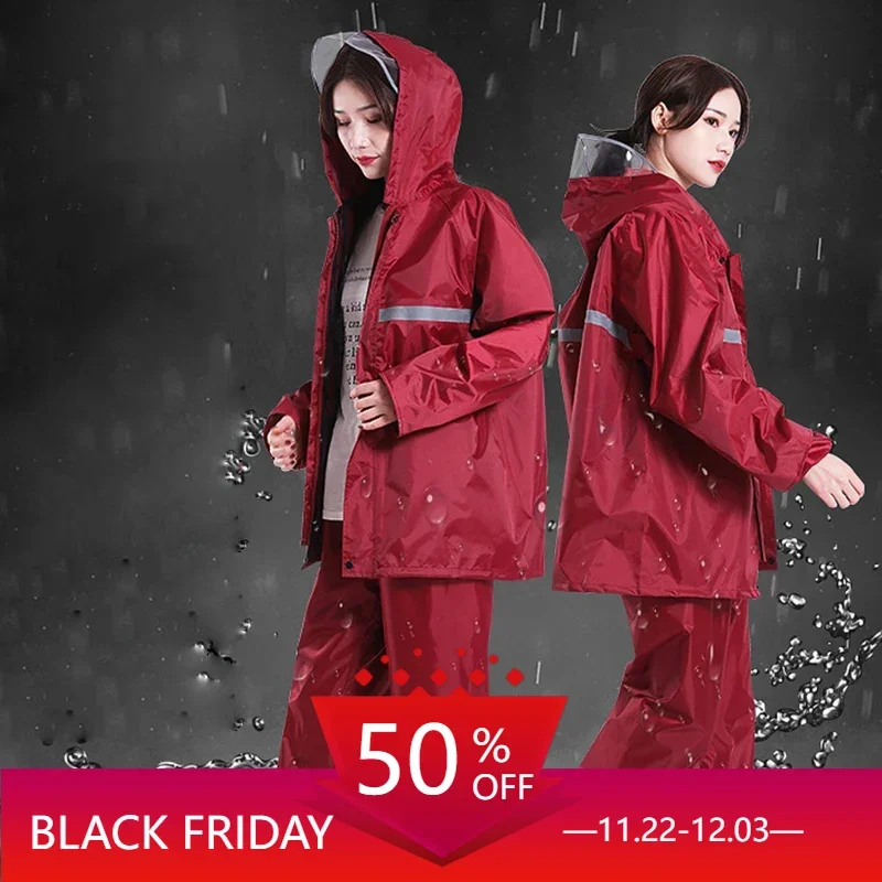 Biker Womens Raincoat Waterproof Windbreaker Tourist Motorcycle Raincoat Rain Covers Overcoat Clothes Gabardinas Rain Suit