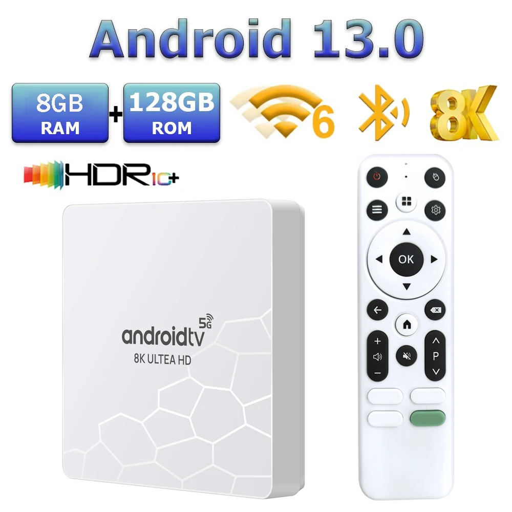 Q96 OHP 8K Hisilicon Hi3798M Smart TV Box Android 13 Quad Core 8GB 128GB Support 8K 4K HD IPTV 4G 5G Dual Wifi6 OTA Set Top Box