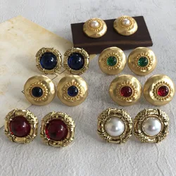 Round Small Stud Earrings Quality Exquisite Ear Jewelry Imitation Pearls Pierciering Accessories