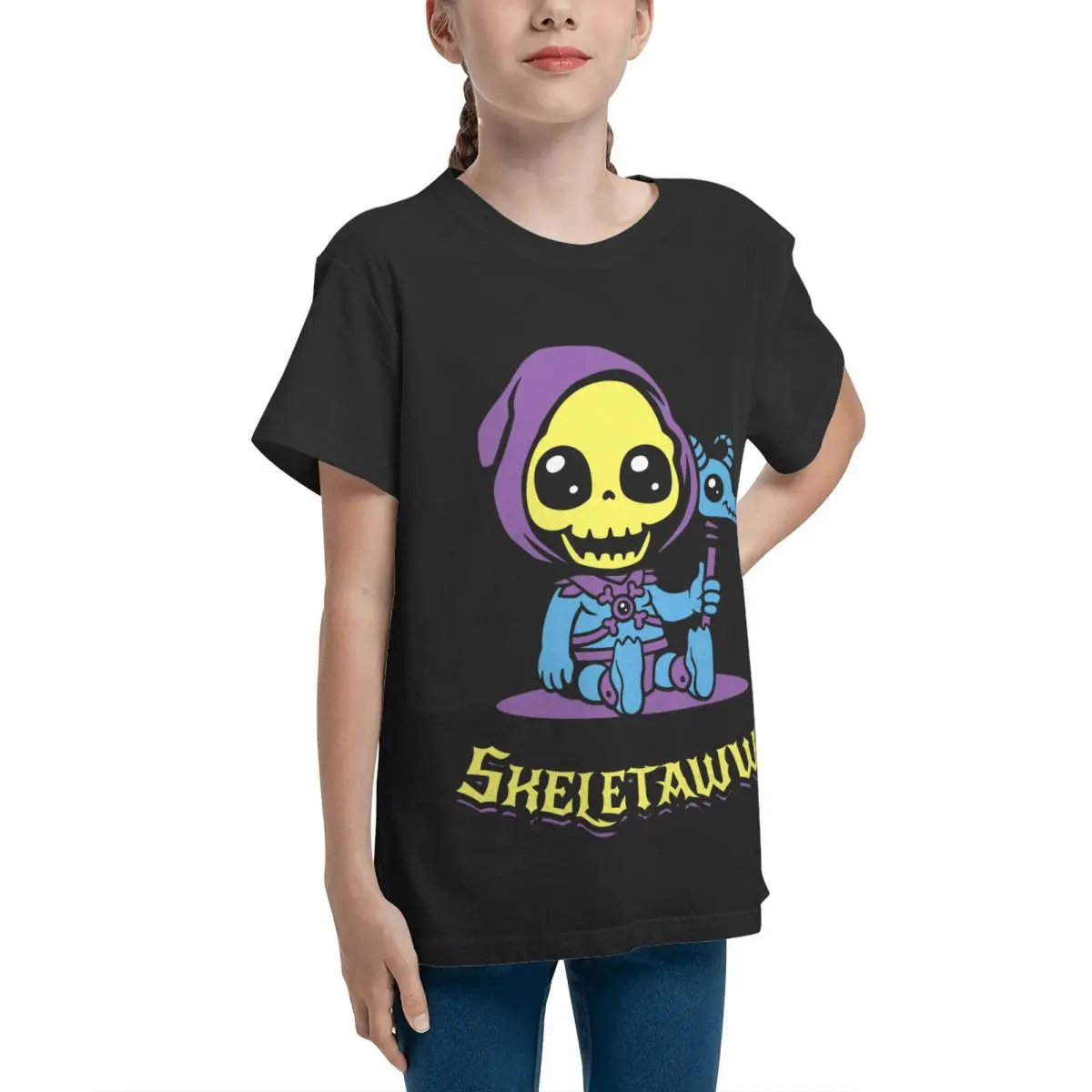 Cute Skeletor Skeletaww Essential For S Adolescents Basic Short Sleeve T-Shirt Crewneck Top tee Classic Funny Vintag Top quality