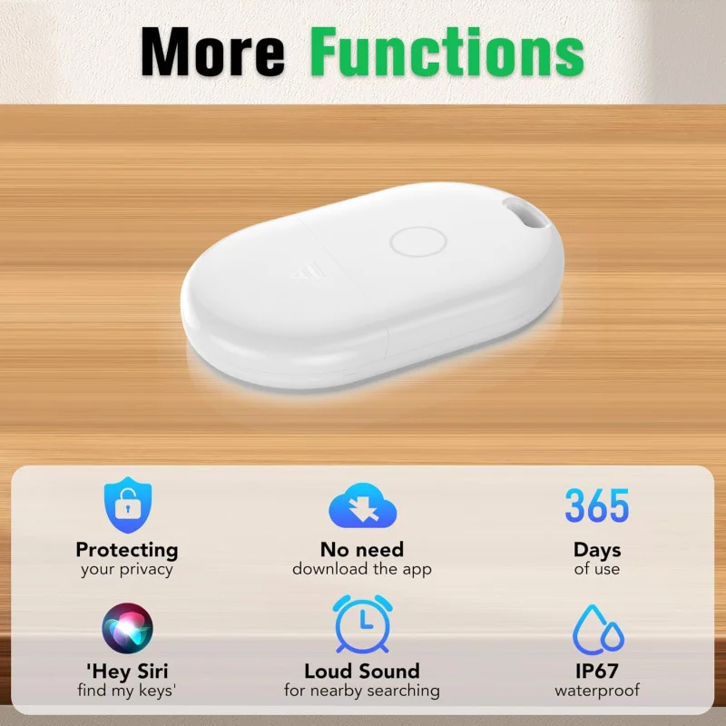 Mini rastreador de gato inteligente com GPS global, localizador de chave anti-perda, carteira, alarme, encontre meu (somente iOS), e