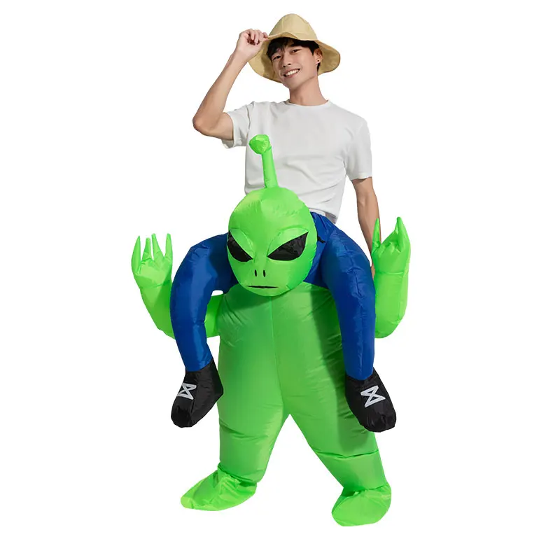 New Halloween Funny Riding Alien Inflatable Costume Festive Party Supplies Adult Stage Prop Performance Birthday Party Costume