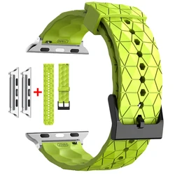 Football Pattern Strap For apple watch Band Ultra 49mm 45mm 44mm 41mm 40mm Pulseira correa Bracelet iwatch Series 3/5/6/SE/7/8/9