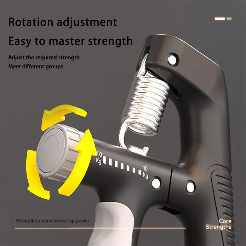 Smart Counting Hand Grip 10-100KG Adjustment Exercise Power Strengthening Pliers Spring Finger Pinch Wrist Expander Training