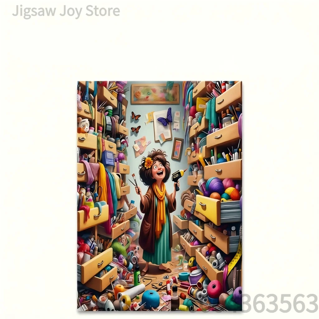 Surreal Art Jigsaw Puzzle - Book Head, Craft Room, Funny Nurse & Muddy Baby,500/1000/1200/2000pcs Paper Puzzle for Adults & Kids