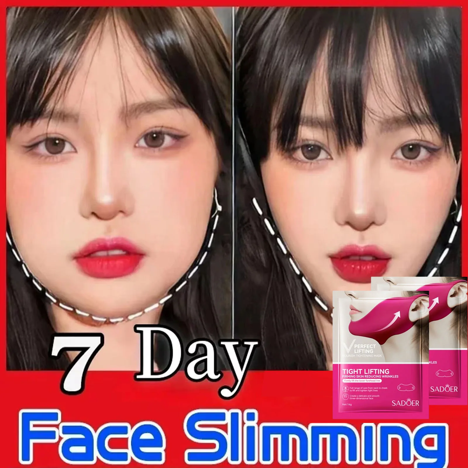 V-Shape Firming Face-lift Slimming Mask Removal Masseter Muscle Double Chin Face Fat Burning Anti-aging Beauty Products New