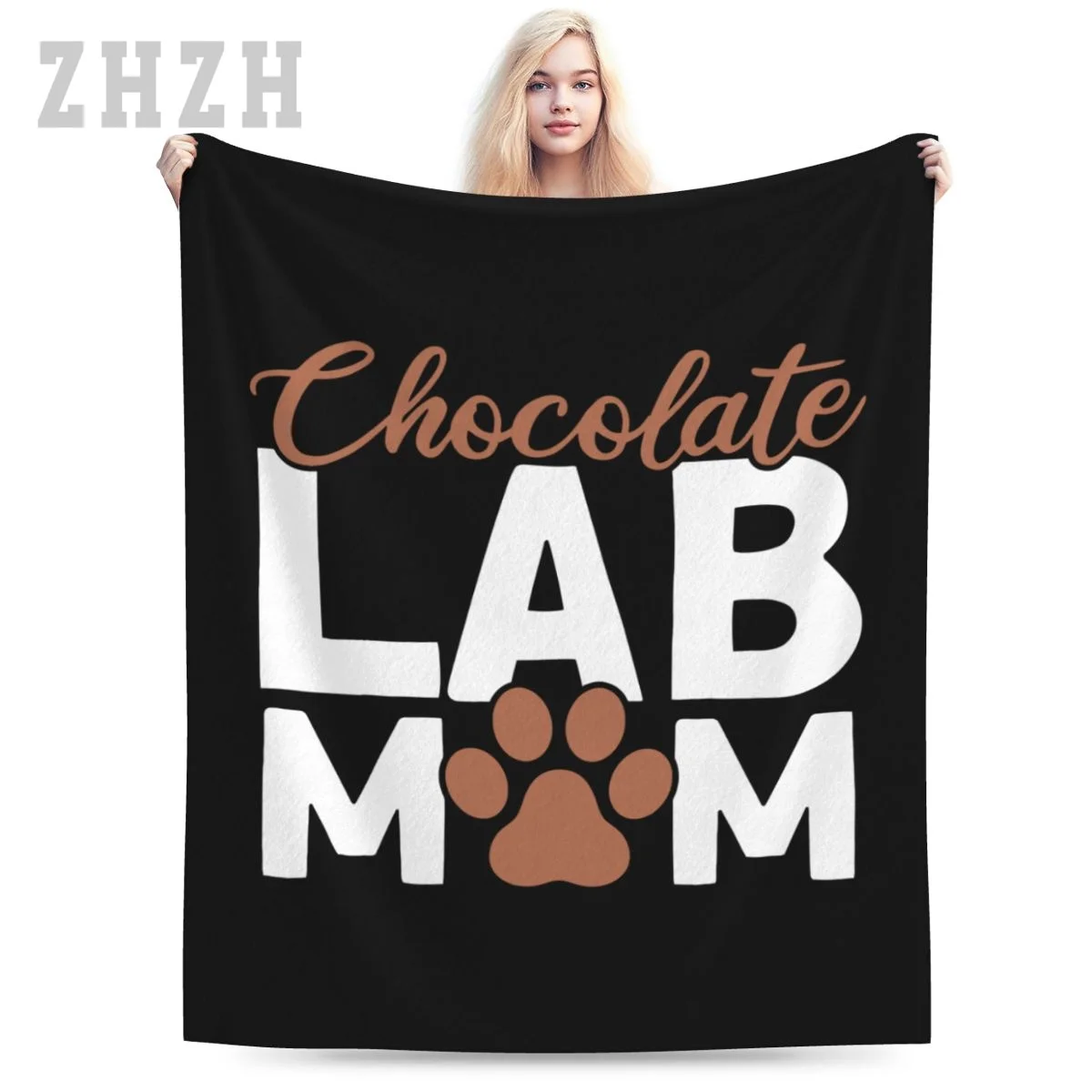 Blanket Chocolate Labrador Retriever Dog Lovers Lab Mom Flannel Multifunction Camping Sofa Cover Keep Warm