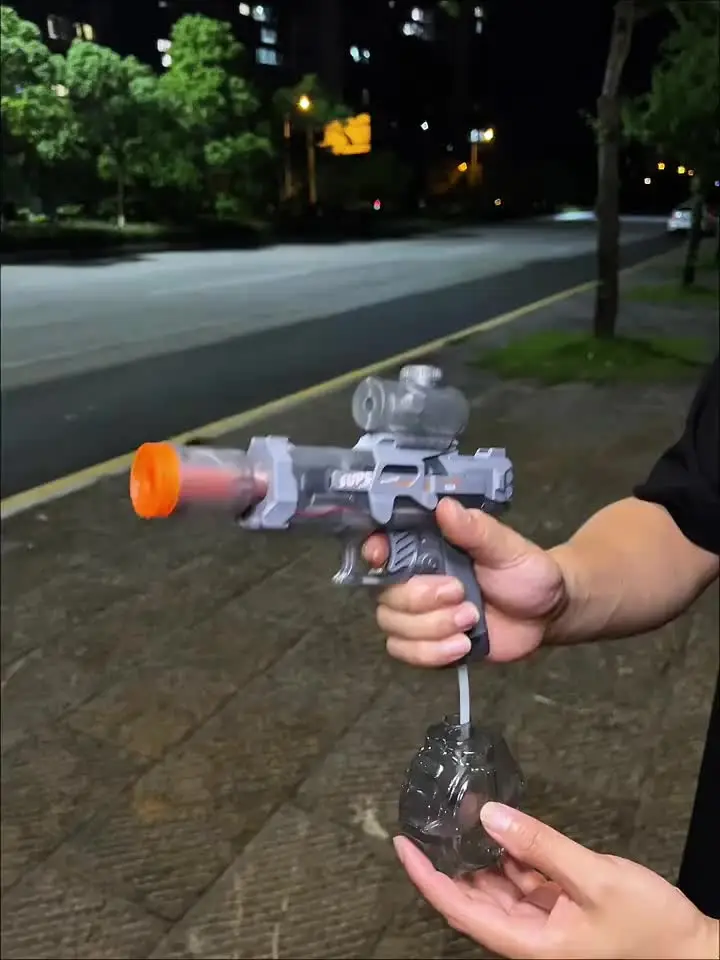 HUIQIBAO Electric Pulse Water Gun Simulated Flame Sensor Light Fully Automatic Fights Toy Water Pistol Outdoor Beach Toys Adult