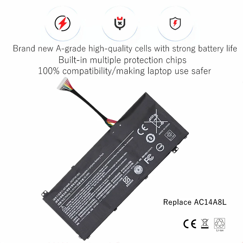 AC14A8L KT.0030G.001 Laptop battery For Acer Aspire VN7-571 VN7-571G VN7-591 VN7-591G VN7-791 VN7-791G MS2391