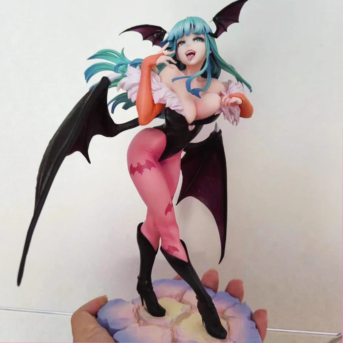 New 23cm Vampireed Hunter Morrigan Aensland Felicia Anime Action Figure Darkstalkers Bishoujo Collection Figurine Halloween Toy