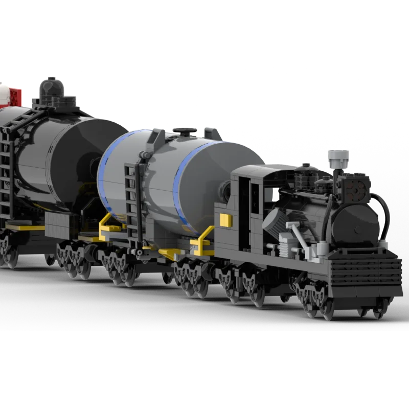 Geared Train Engine - Steam Locomotive Train Railway Express Modular Bricks Technical Model Building Blocks Kids Toys Gifts