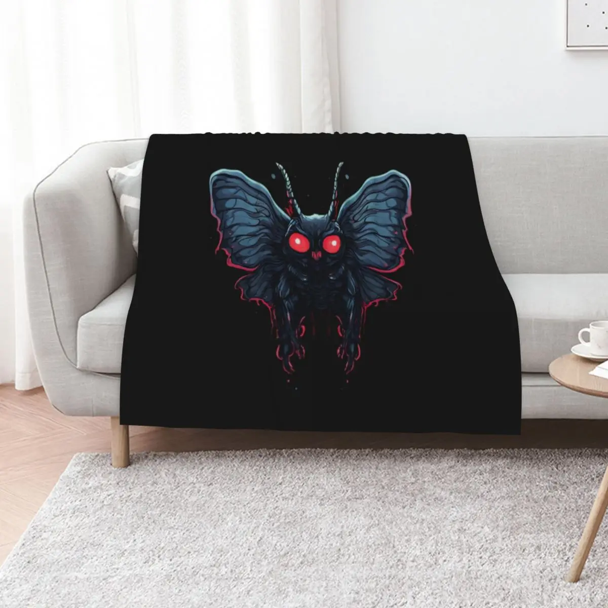 

Mothman Cryptid Throw Blanket christmas gifts Flannel Fabric Plaid Decorative Beds Blankets