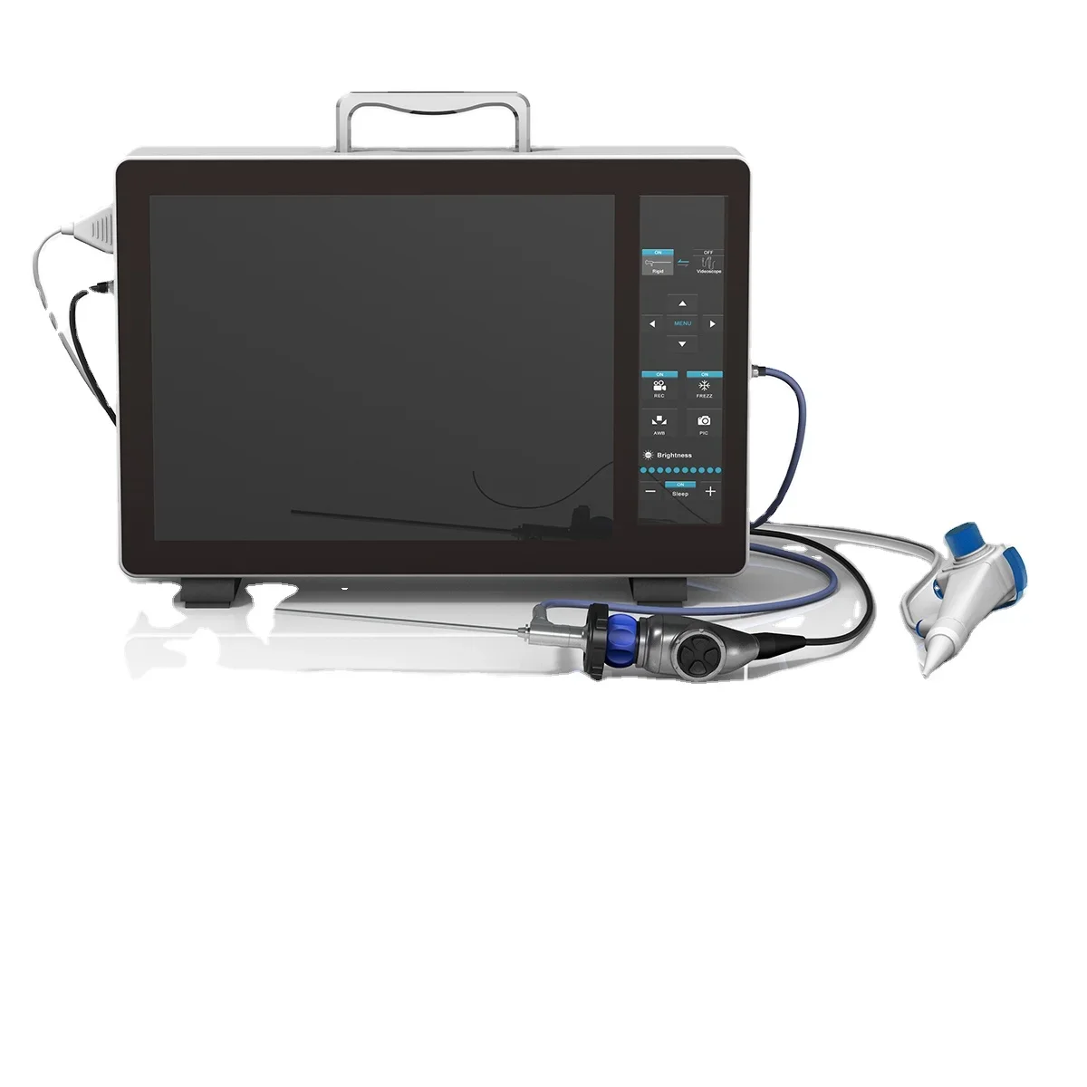 High Quality Veterinary Portable Endoscope Ca-me-ra System 12 Inch HD Veterinary Flexible Bronchoscope