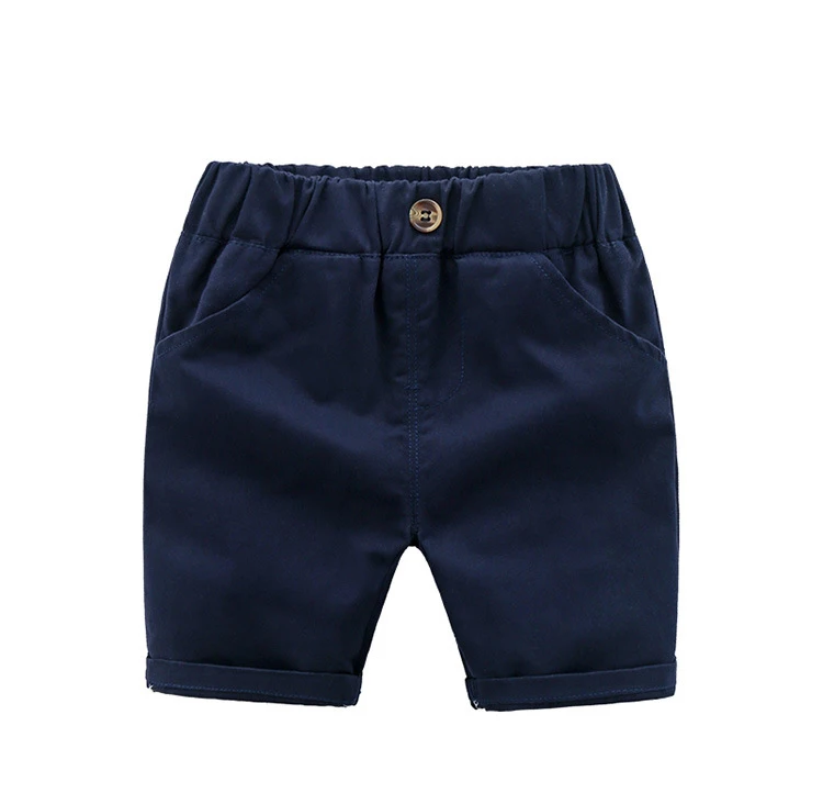 2024 Little Boy Chic Shorts Casual Clothing 1-6Yrs Children Summer Elastic Waist Trousers Knee Length Pants  Cool Kid Britches