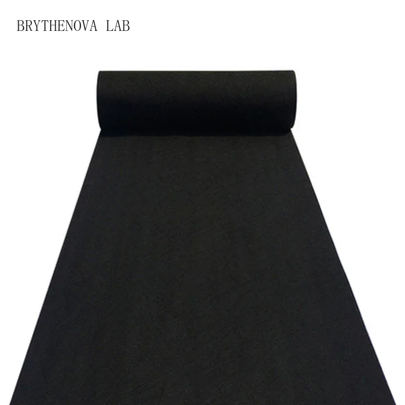 New Classic Black Rug Solid Color Non-woven Fabric Outdoor Carpet Terrace Film Festival Outdoor Event Decoration Rug Sports Club