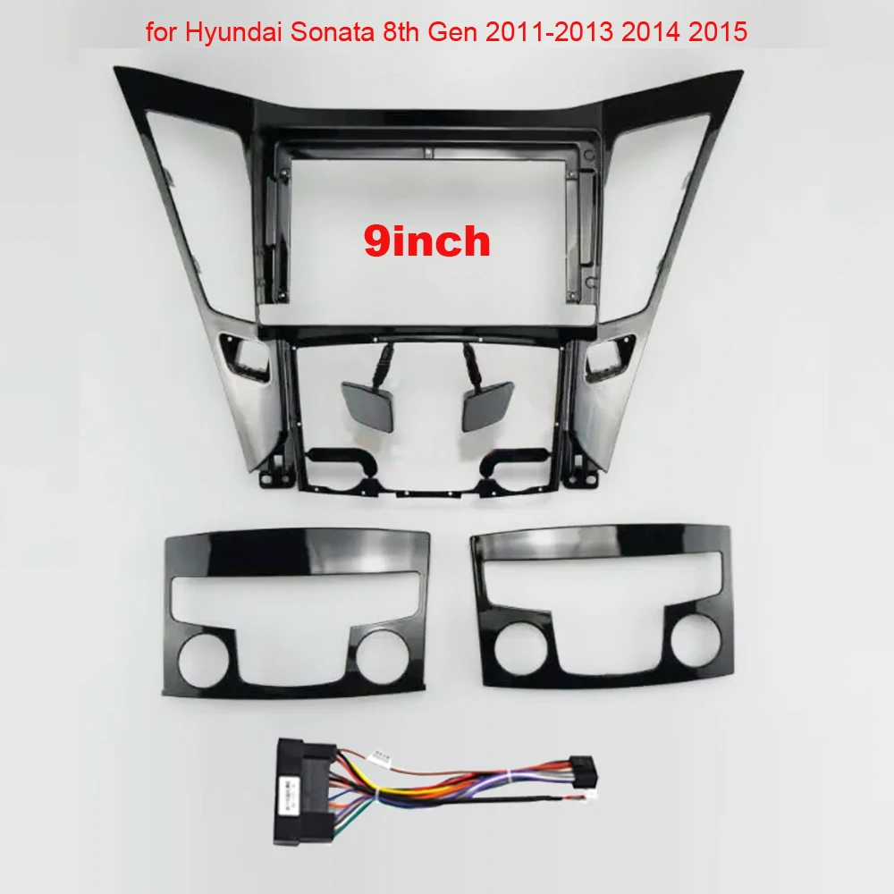 

For Hyundai Sonata 8th Gen 2011-2013 2014 2015 9inch Car Radio Fascia DVD Stereo Panel Dashboard Frame Installation Trim Kit
