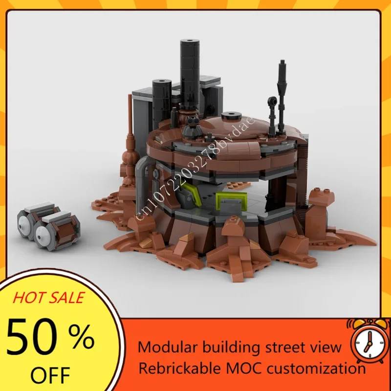 706PCS 001 BUNKER Guerra Spaziale Militare MOC SpaceShip Battaglia Puzzle Personalizzati Architettura Educazione FAI DA TE Modello di Montaggio Giocattolo Regalo