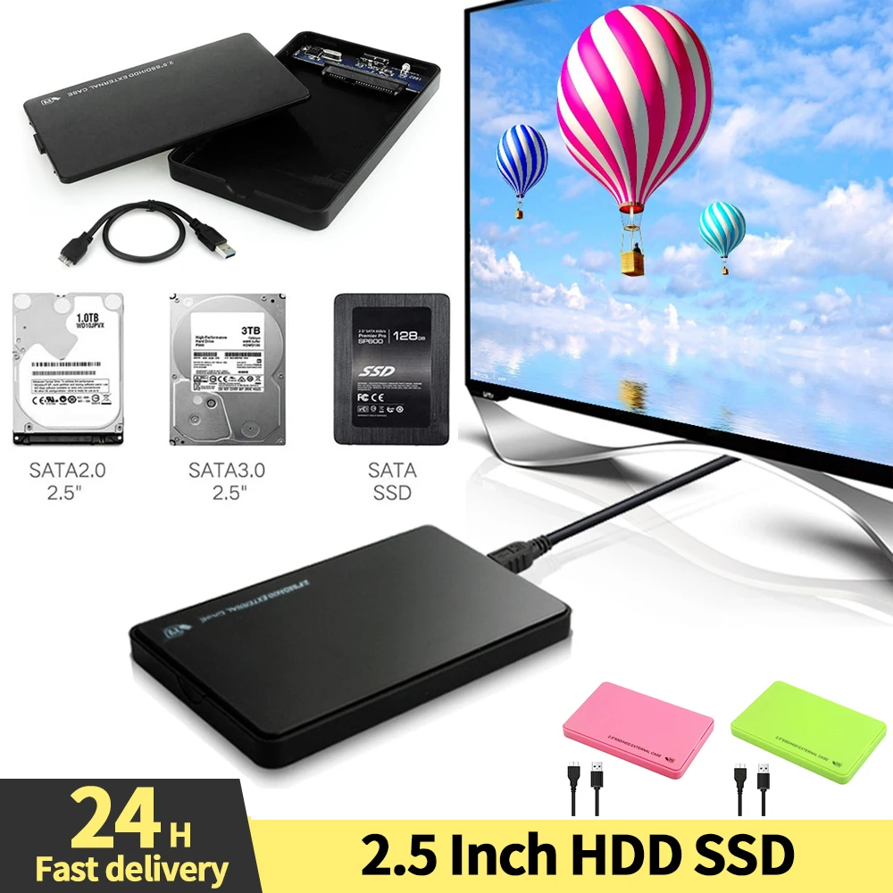 قرص صلب خارجي للكمبيوتر المحمول المحمول ، حافظة SSD ، واجهة نقل USB 3.0 ، كابل USB مدعوم ، قدرة 500GB ، 2.5"