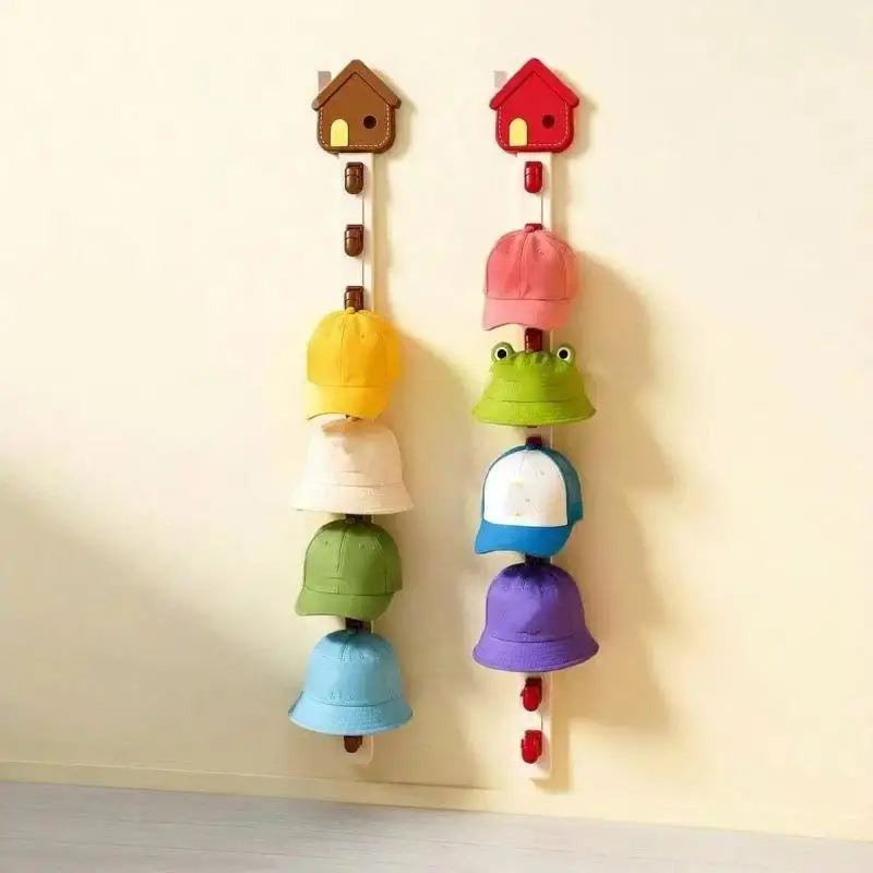Creative Hat Storage Clips Holder Space Saving Anti-slip Baseball Cap Hanger Vertical Hanging Multi-Functional Hat Display Rack