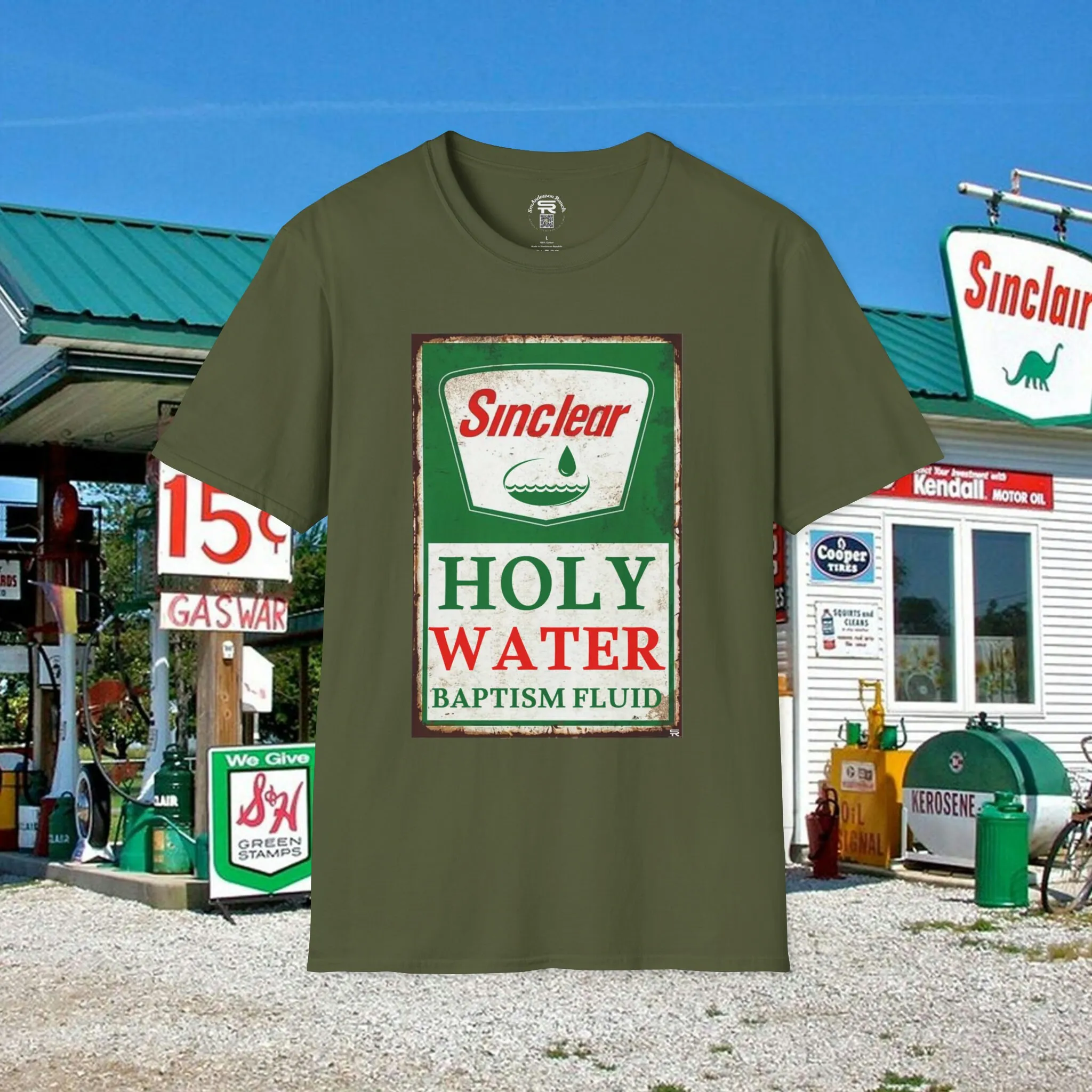 Sinclear agua bendita bautismo fluido SR tradicional católica cristiana iglesia religiosa camiseta